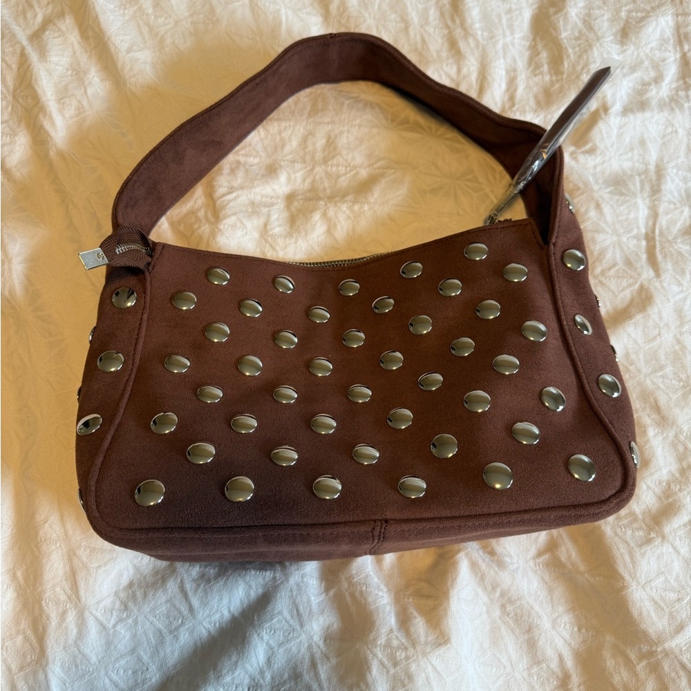 Brown Studded Women's Bag